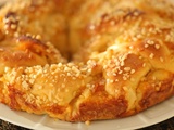 Brioche tressée abricots amandes