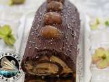 Bûche chocolat marrons glacés