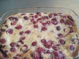 Clafoutis diététique aux cerises, lait de soja et amande