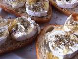 Crostini au chèvre et miel