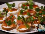 Crostini au saumon fumé