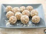 Energy balls noisettes raisins coco