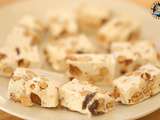 Nougat cacahuètes raisins secs