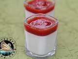 Panna cotta coco matcha framboises