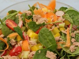 Salade d'épinards croquante au thon