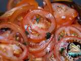 Salade de tomates au basilic