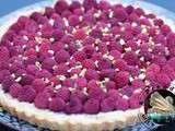 Tarte framboises amandes pistaches