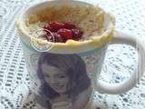 Mug cake amour pomme framboise