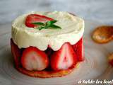 Délice de fraises basilic et mascarpone