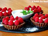 Tartelettes cocolat framboises