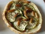 Tartelette courgette, chèvre, pignons de pin