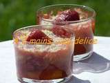 Crumble fraise mangue