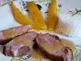 Magret de canard a la mangue