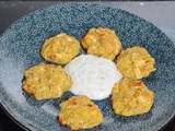 Bouchées moelleuses à la courgette et feta, sauce mentholée ig bas