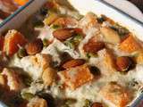 Gratin courge, ricotta et amandes