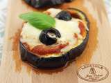 Mini pizza d'aubergine à la plancha