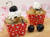 Muffins aux cerises et amandes effilées