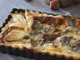 Tarte aux champignons et noisettes