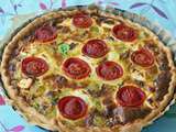 Tarte courgettes, féta, tomates