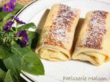 Crêpes fourrées au fromage blanc vanillé et raisins secs