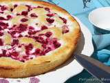 Tarte au yaourt et framboises