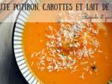 Velouté potiron, carotte, lait de coco