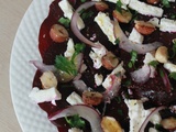 Carpaccio de betterave, feta et noisette