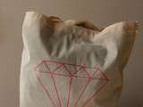 Tote bag  diamant  rose