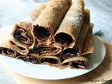 Crêpes à la châtaigne, sans oeufs, gluten, lait, fourrées au chocolat 2° recette