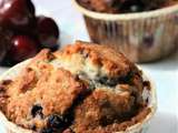 Muffins myrtilles -coco, Bio, sans gluten sans oeufs