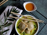 Soupe et ravioles saveurs asiatiques