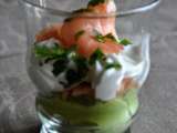 Verrine avocat saumon