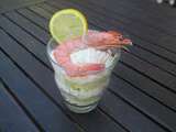 Verrine de courgette aux crevettes