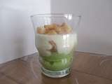 Verrine de crème d'avocats et d'asperges