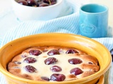 Gâteau au fromage blanc & cerises (ou faux clafoutis)