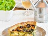 Tarte au brocoli sauté & champignons