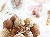 Truffes au chocolat noir,  petits-beurre & noisette