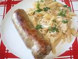 Andouillette et penne en risotto