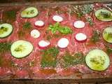 Carpaccio de boeuf au pistou