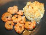 Crevettes ou gambas au Chouchen et gratin de chou-fleur