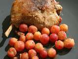 Cuisse de canard confite aux raisins