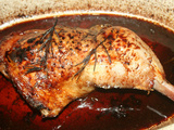 Cuisse de dinde marinée sirop d'érable, sauce soja, romarin