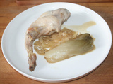 Cuisses de lapin, endive et sirop d'érable