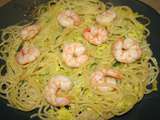 Frittata di spaghetti e scampi