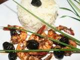 Gambas au vinaigre balsamique