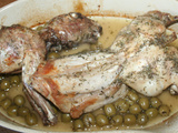 Lapin rôti au thym et aux olives