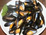 Moules de bouchot à l'ail et basilic