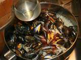 Moules flambées au Whisky