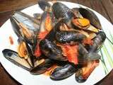 Moules sauce tomates épicée