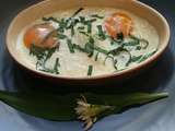 Oeufs cocotte emmental, ail des ours